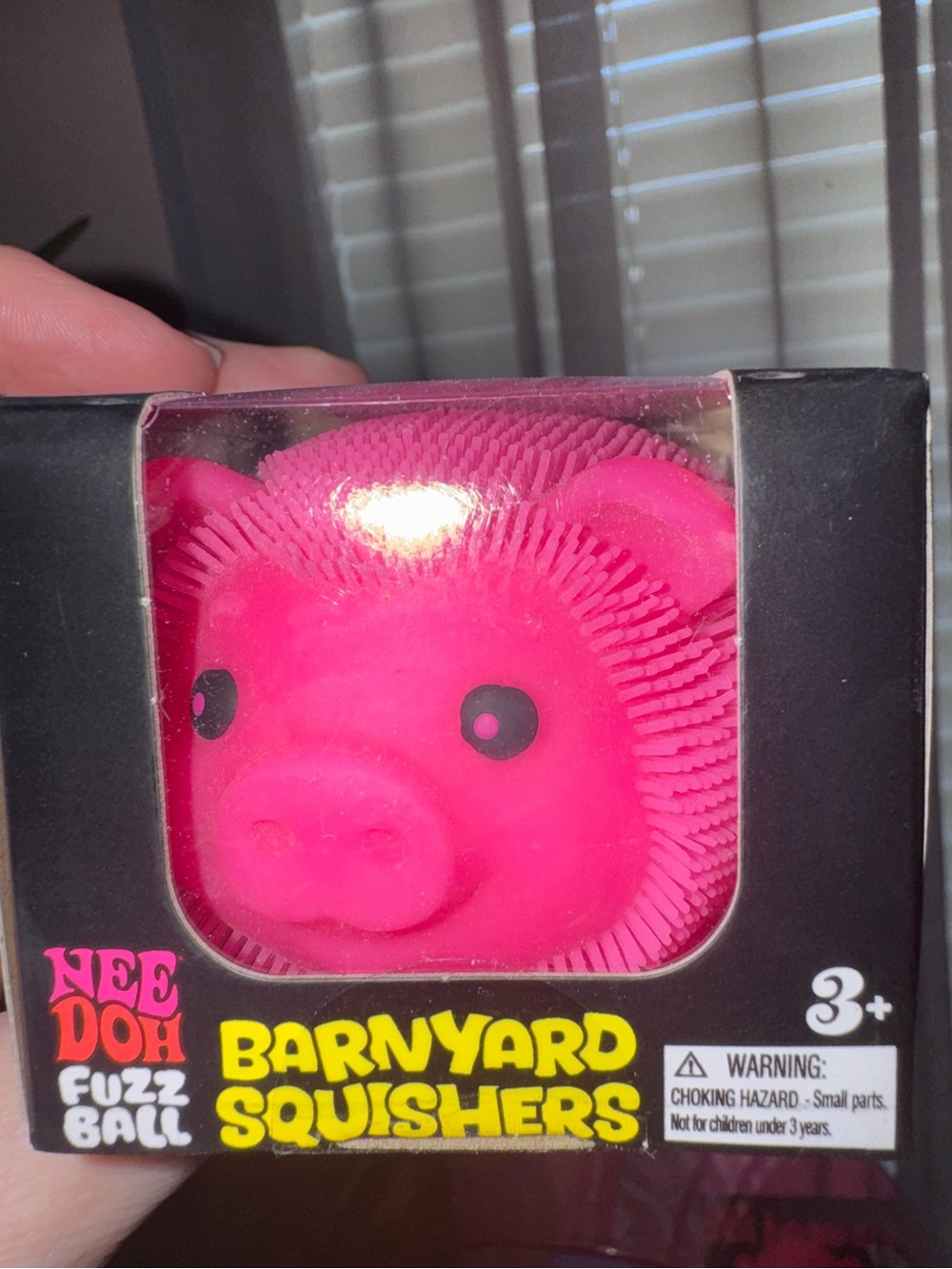 NeeDoh Barnyard Squishers Pink Pig Fuzz Ball New & Sealed